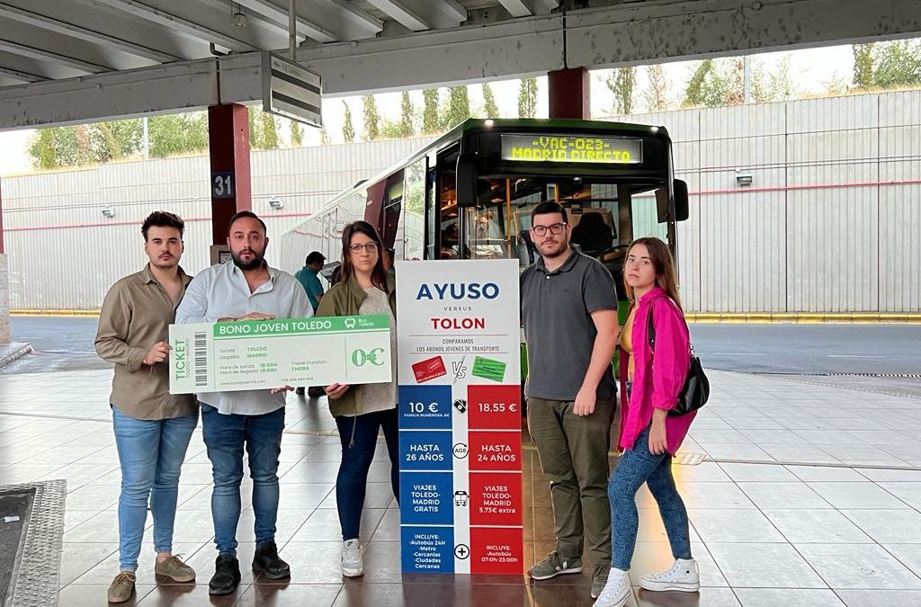 NN.GG pide a Page y Tolón que sigan el ejemplo de Ayuso en el bono transporte de Madrid, más barato y con más servicios que en Toledo
