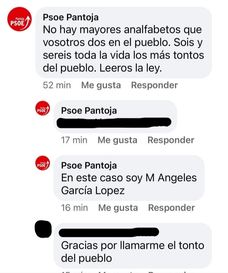 Mensajes PSOE Pantoja