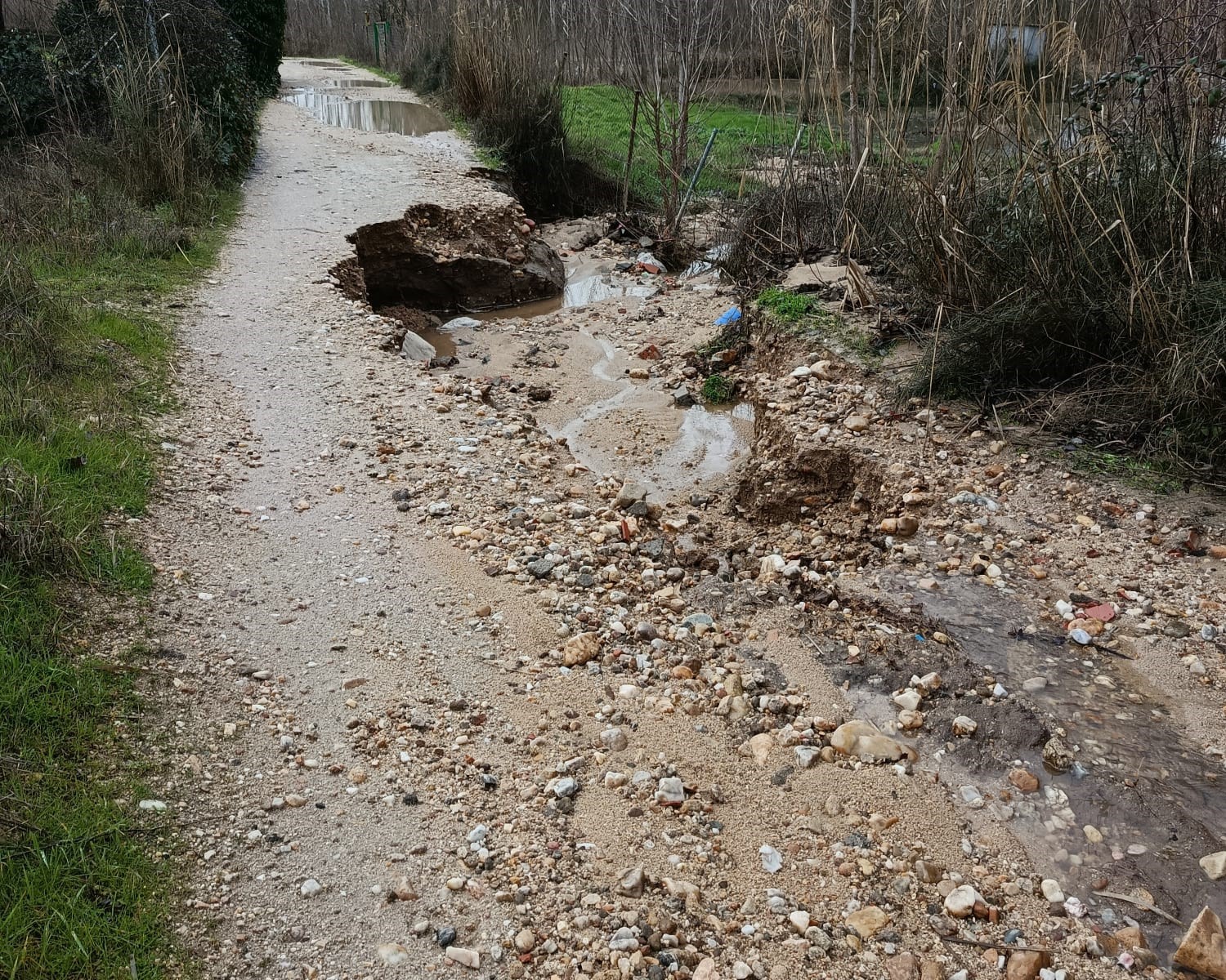 Hormigos. Mal estado de los caminos tras las lluvias (web)